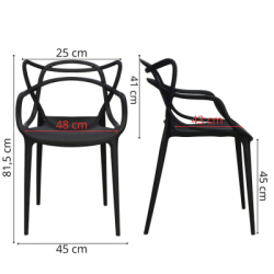 Dizajnová stolička SPRINGOS MATRIX čierna