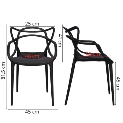 Dizajnová stolička SPRINGOS MATRIX čierna