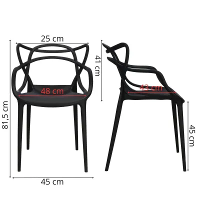 Dizajnová stolička SPRINGOS MATRIX čierna