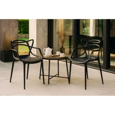 Dizajnová stolička SPRINGOS MATRIX čierna