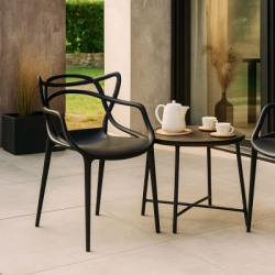 Dizajnová stolička SPRINGOS MATRIX čierna