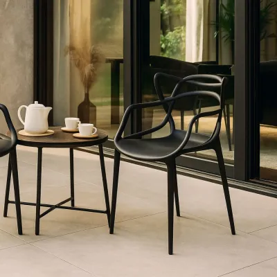 Dizajnová stolička SPRINGOS MATRIX čierna