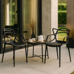 Dizajnová stolička SPRINGOS MATRIX čierna