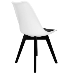 Dizajnová stolička SPRINGOS VERDE DC0020 bielo-čierna