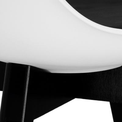 Dizajnová stolička SPRINGOS VERDE DC0020 bielo-čierna