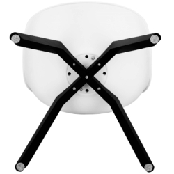 Dizajnová stolička SPRINGOS VERDE DC0020 bielo-čierna