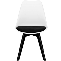 Dizajnová stolička SPRINGOS VERDE DC0020 bielo-čierna