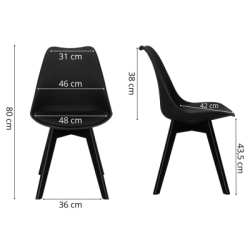 Dizajnová stolička SPRINGOS VERDE DC0021 čierna