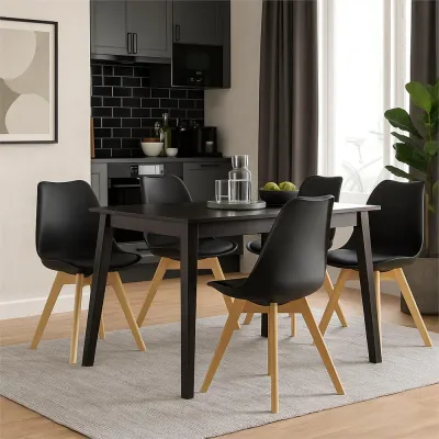 Dizajnová stolička SPRINGOS VERDE DC0015 čierna