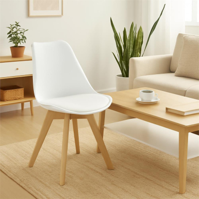 Dizajnová stolička SPRINGOS VERDE DC0016 biela