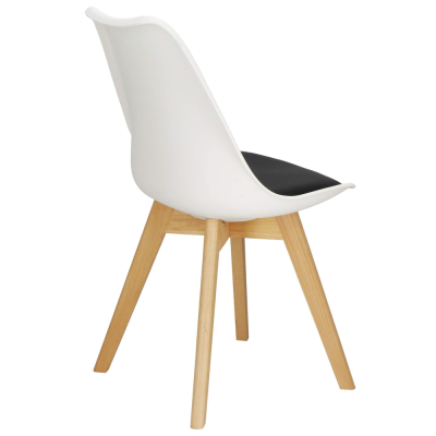 Dizajnová stolička SPRINGOS VERDE DC0018 bielo-čierna