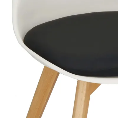 Dizajnová stolička SPRINGOS VERDE DC0018 bielo-čierna