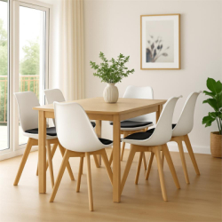 Dizajnová stolička SPRINGOS VERDE DC0018 bielo-čierna