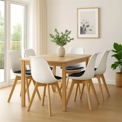 Dizajnová stolička SPRINGOS VERDE DC0018 bielo-čierna