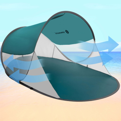 Samorozkladací plážový stan SPRINGOS TEXAS zeleno-sivý