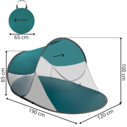 Samorozkladací plážový stan SPRINGOS TEXAS zeleno-sivý