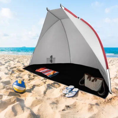 Plážový stan / zástena SPRINGOS LAGO XXL sivý