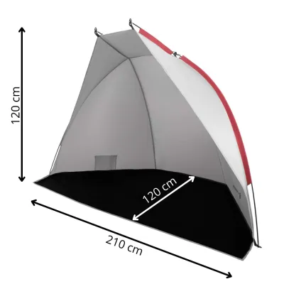 Plážový stan / zástena SPRINGOS LAGO XXL sivý