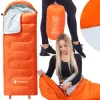 Spací vak 205x73 cm 2v1 SPRINGOS TREVOX oranžový