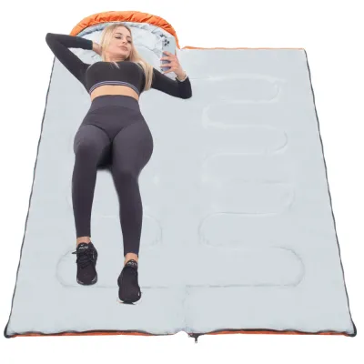 Spací vak 205x73 cm 2v1 SPRINGOS TREVOX oranžový