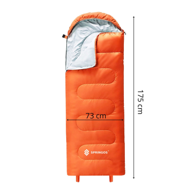 Spací vak 205x73 cm 2v1 SPRINGOS TREVOX oranžový