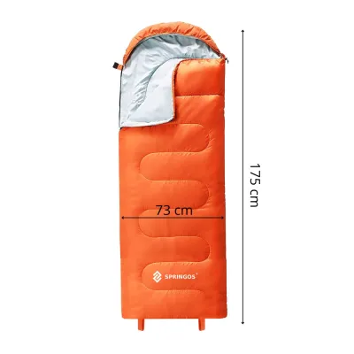 Spací vak 205x73 cm 2v1 SPRINGOS TREVOX oranžový
