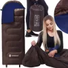 Spací vak 220x80 cm 2v1 SPRINGOS TREVOX hnedý