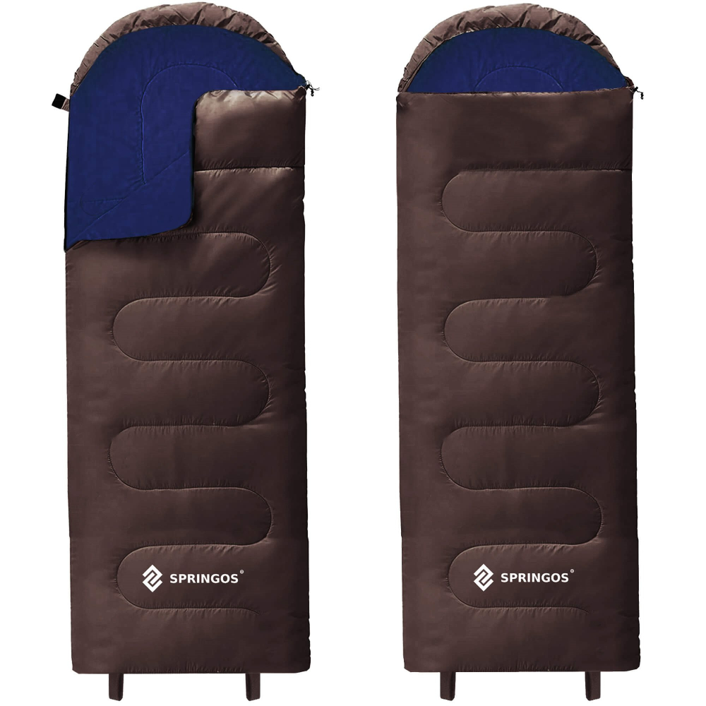 Spací vak 220x80 cm 2v1 SPRINGOS TREVOX hnedý
