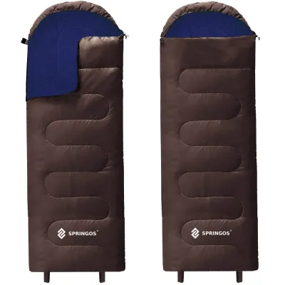 Spací vak 220x80 cm 2v1 SPRINGOS TREVOX hnedý