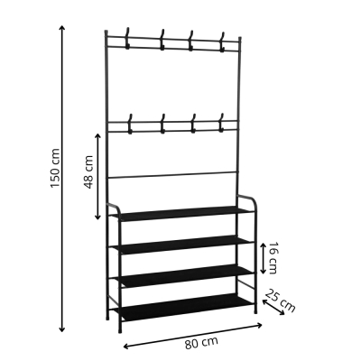Predsieňová stena s policami SPRINGOS HA7458