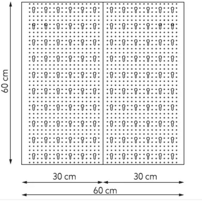 Kovová stena na náradie 60x60 cm s držiakmi DRABEST SP-7