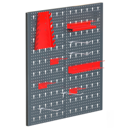 Kovová stena na náradie 60x60 cm s držiakmi DRABEST SP-7