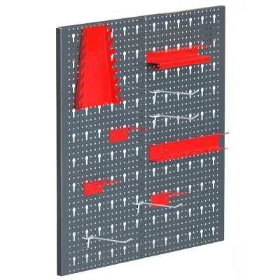 Kovová stena na náradie 60x60 cm s držiakmi DRABEST SP-7