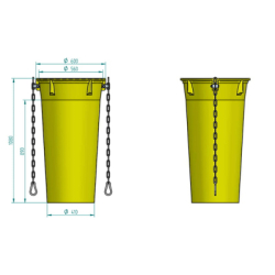 Potrubie pre zhoz na stavebnú suť HIGHER NR žlté