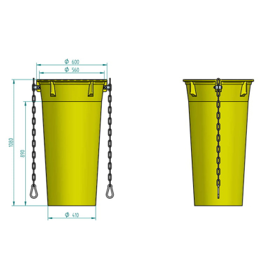 Potrubie pre zhoz na stavebnú suť HIGHER NR žlté