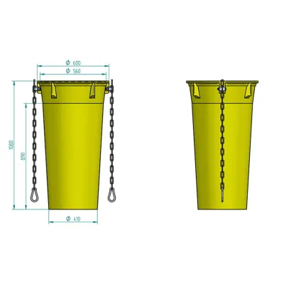 Potrubie pre zhoz na stavebnú suť HIGHER NR žlté