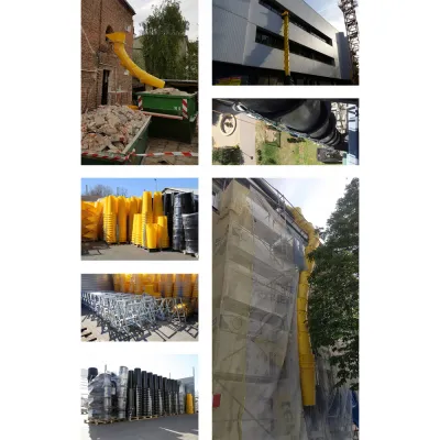 Potrubie pre zhoz na stavebnú suť HIGHER NR žlté