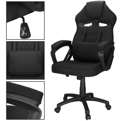 Kancelárska stolička SPRINGOS ERVA čierna