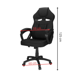 Kancelárska stolička SPRINGOS ERVA čierna