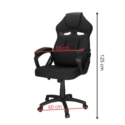 Kancelárska stolička SPRINGOS ERVA čierna