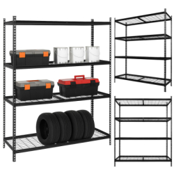 Kovový regál 183x150x54 cm 4 police SPRINGOS HA5277