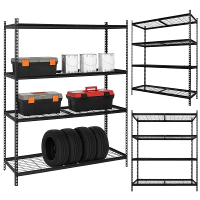 Kovový regál 183x150x54 cm 4 police SPRINGOS HA5277