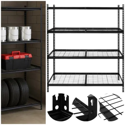 Kovový regál 183x150x54 cm 4 police SPRINGOS HA5277