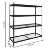 Kovový regál 183x150x54 cm 4 police SPRINGOS HA5277