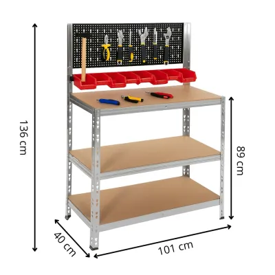 Pracovný stôl do dielne 100x40 cm SPRINGOS HA5276