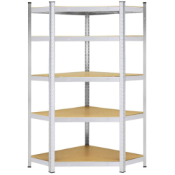 Rohový regál 180x90x40 cm, 5 políc SPRINGOS HA5214