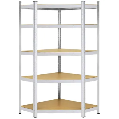 Rohový regál 180x90x40 cm, 5 políc SPRINGOS HA5214