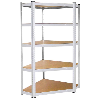 Rohový regál 180x90x40 cm, 5 políc SPRINGOS HA5214