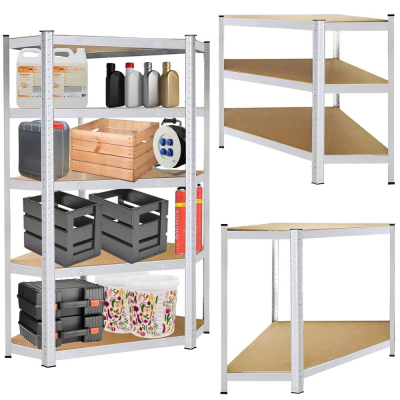 Rohový regál 180x90x40 cm, 5 políc SPRINGOS HA5214