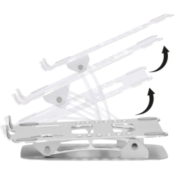 Stojan na notebook SPRINGOS LAPTEQ strieborný